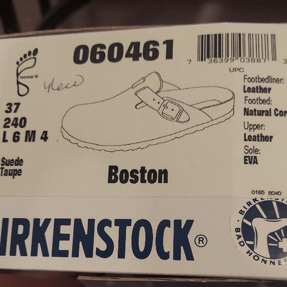 Birkenstock Tan Suede Mules with Cork Footbed - Picture 2 of 7